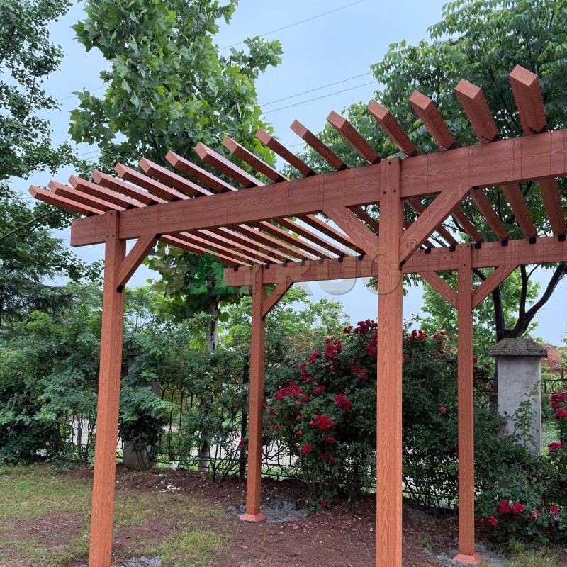 Pérgola WPC para jardins externos - SAYRUO