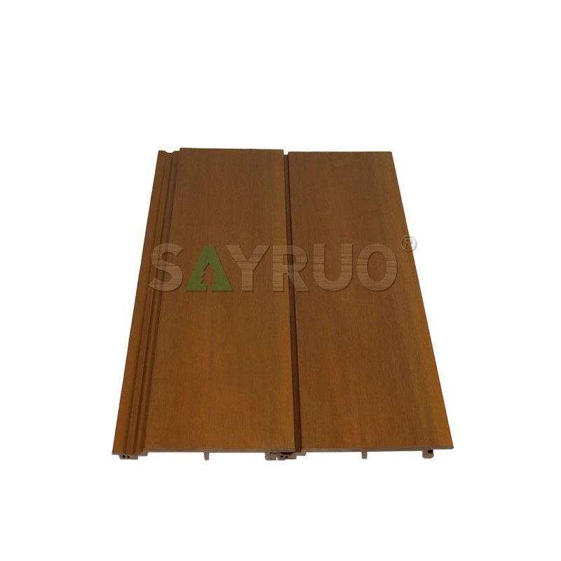 Painel de parede de PVC à prova d'água com aparência de madeira para decoração de sala de estar - SAYRUO