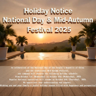 Aviso de feriado: Dia Nacional e Festival do Meio do Outono de 2025